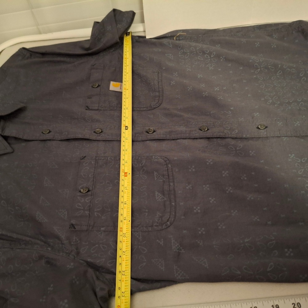 Carhartt Mens Relaxed Fit Short Sleeve Button Up Shirt‎ L TW6403M - Picture 5 of 8